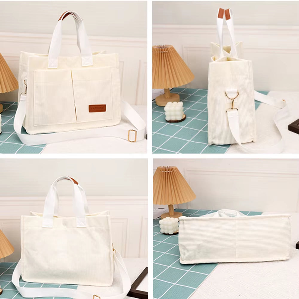 Daily Grace Corduroy Tote Bag