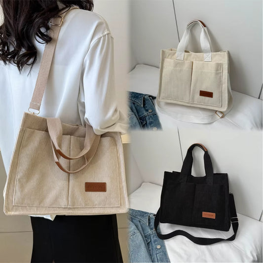 Daily Grace Corduroy Tote Bag