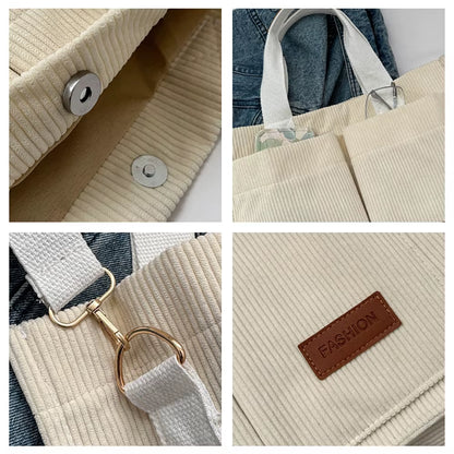 Daily Grace Corduroy Tote Bag
