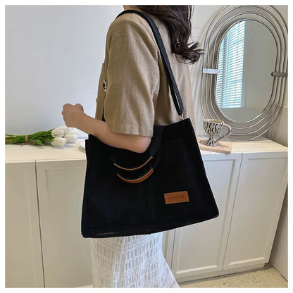 Daily Grace Corduroy Tote Bag