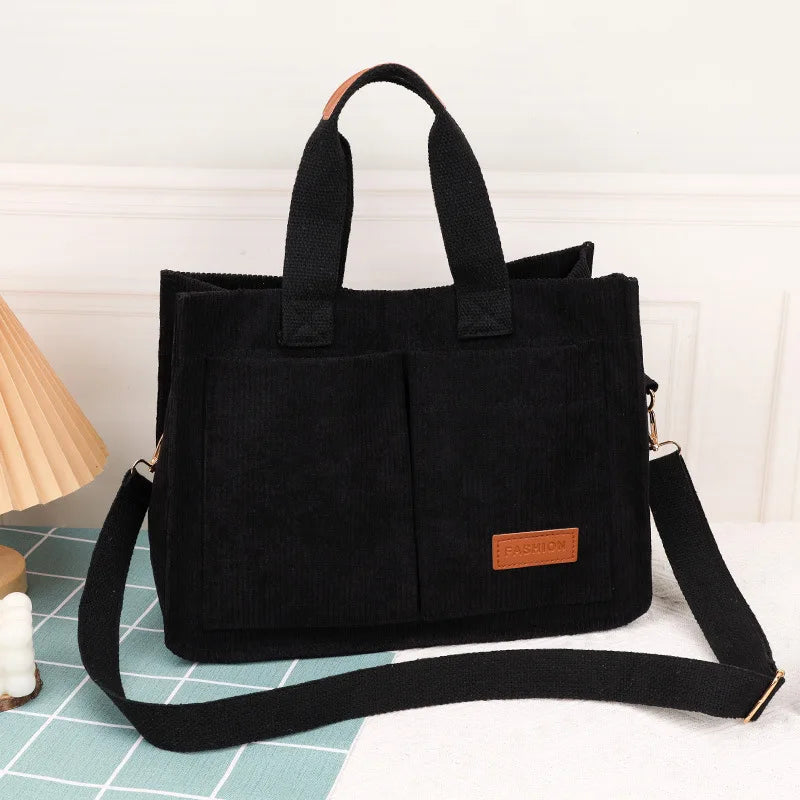 Daily Grace Corduroy Tote Bag