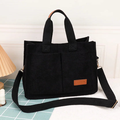 Daily Grace Corduroy Tote Bag