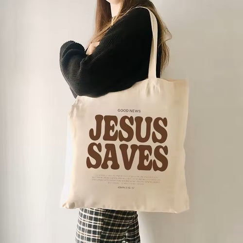 Jesus Saves Tote Bag